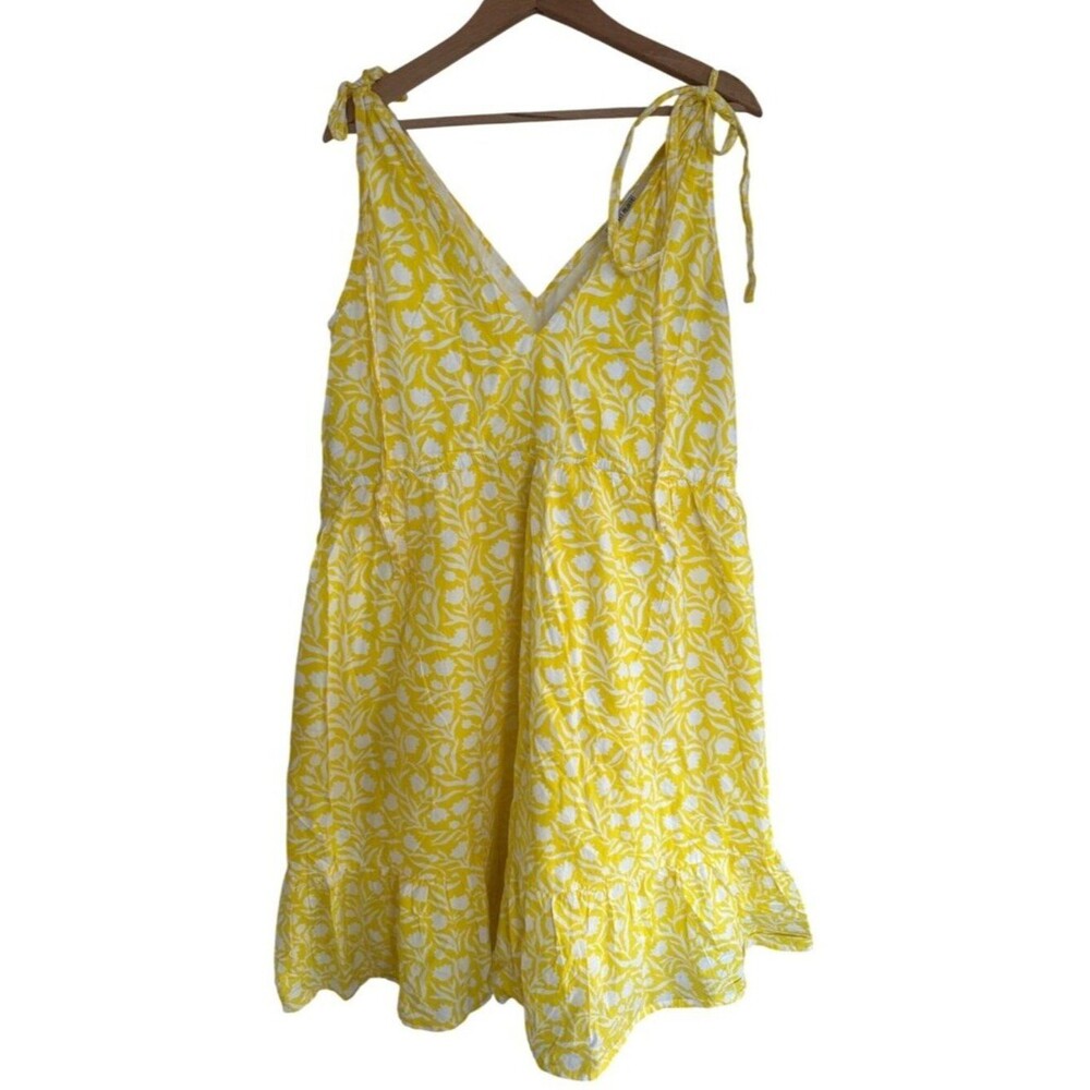 Pink City Prints Small Jasmine Dress  Yellow Lemon Tulip Cotton Sundress Summer